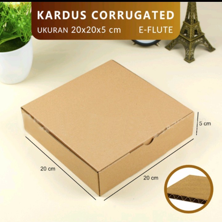 

Kardus pizza die cut kotak karton packing souvenir 20 X 20 X 5 cm