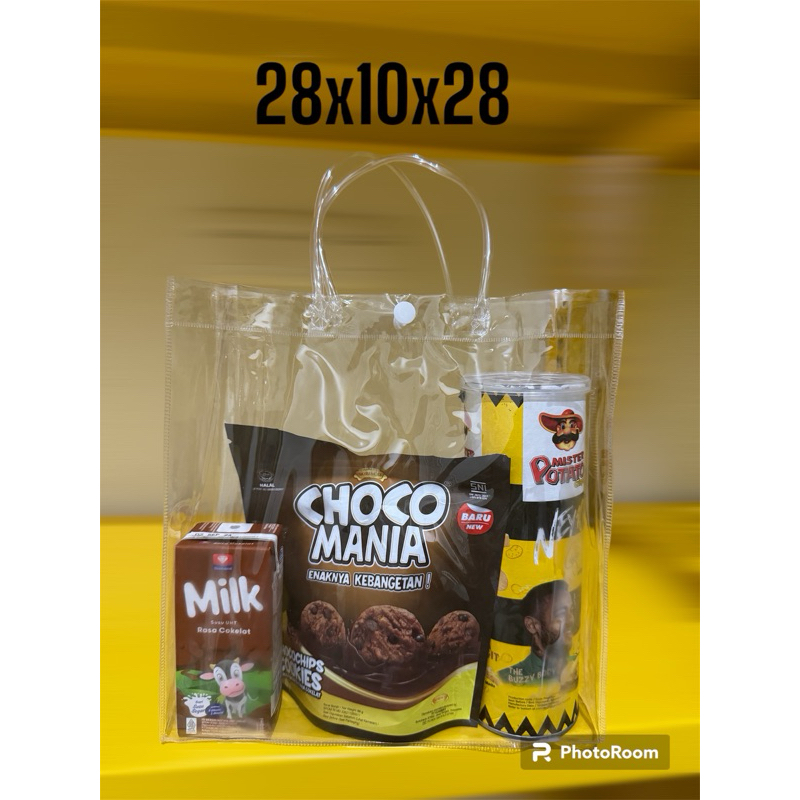 

TAS GOODIE BAG MIKA TRANSPARAN HAMPERS LEBARAN ULANG TAHUN NATAL