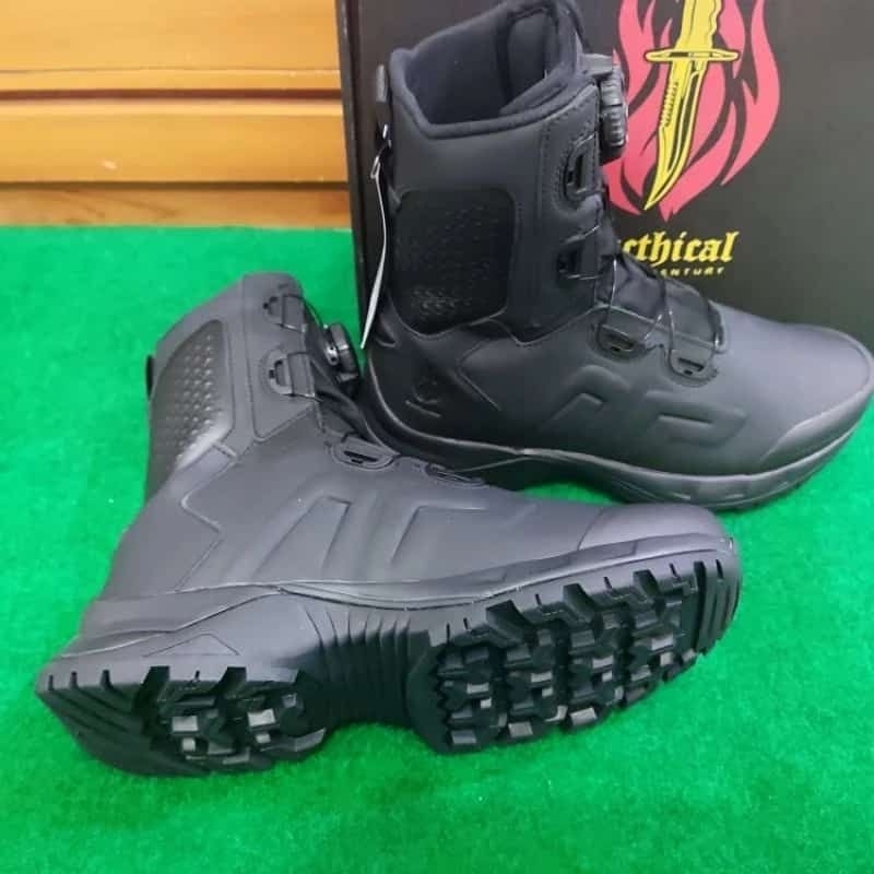 Sepatu PDL Tactical Century Tali Putar Full Kulit.