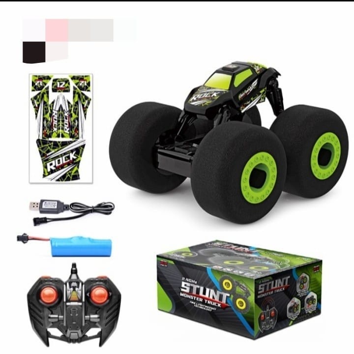 Mainan Remot Control  RC Sponge Wheels Stunt Moster RC 4WD 2.4G