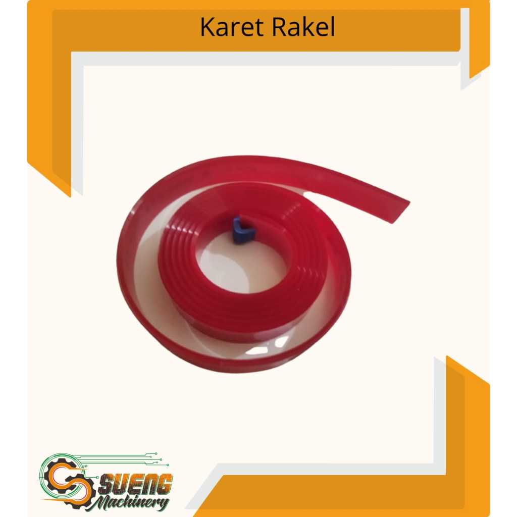 KARET RAKEL SABLON [MERAH] Panjang 10cm