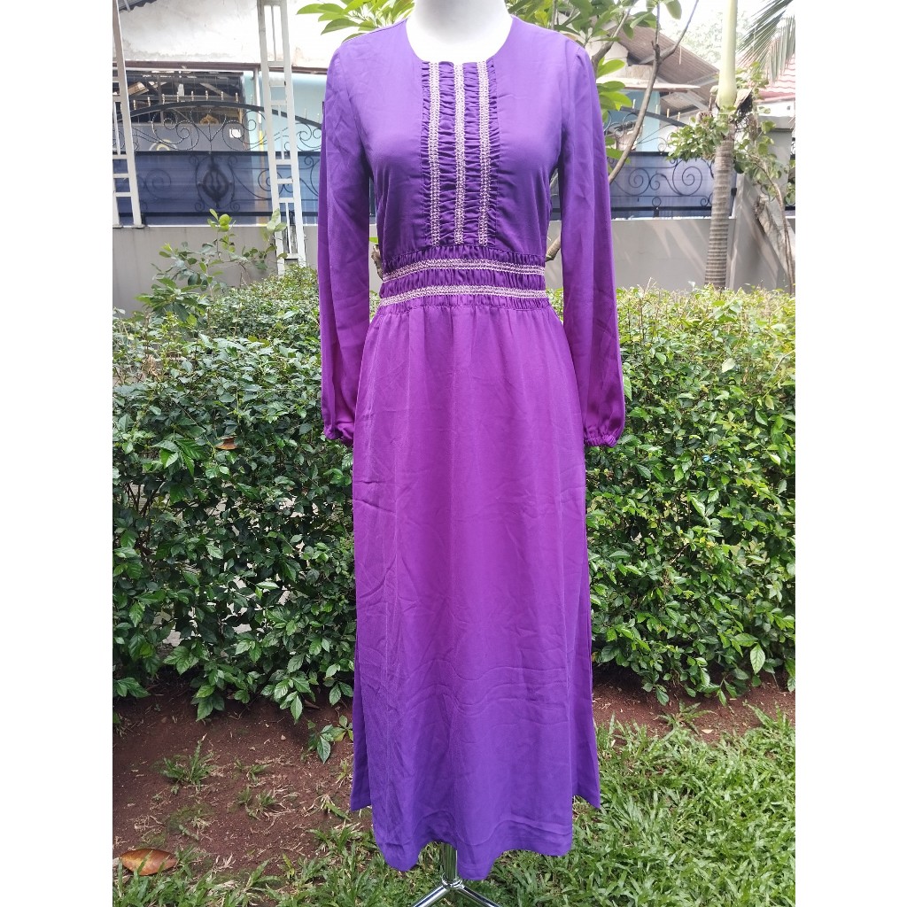 [HARGA NORMAL 499.800] DRESS / GAMIS WANITA / PAKAIAN MUSLIM WANITA BY EPRISE LA CARRIERE PURPLE SIZ