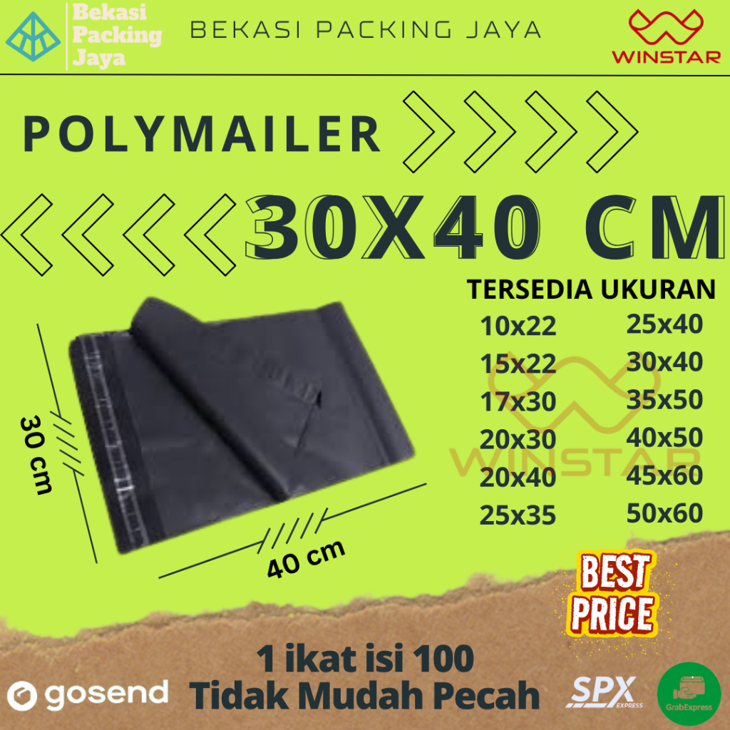 

Polymailer 30x40 cm Plastik Packing Online isi 100 pcs