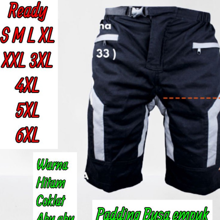 Promo Celana sepeda CELANA PADDING EMPUK cycling pants pendek 3/4 pria / Celana gowes katun Big size