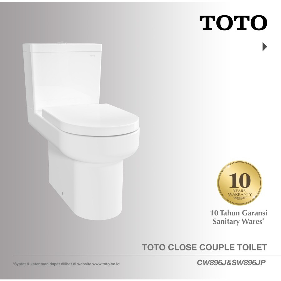 TOTO Omni+ Closed Couple Toilet S-Trap / Kloset Duduk CW896J/SW896JP