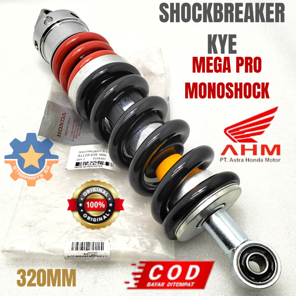 SHOCKBREAKER KYE MOTOR HONDA MEGAPRO MONOSHOCK KUALITAS ORISINIL AHM ASLI SHOK BELAKANG SOK BEKER
