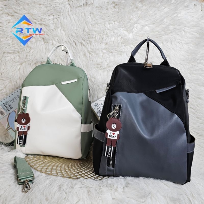Tas Ransel Wanita Kulit Anti Maling Tas Bahu Antik Wanita Ransel Travel Kapasitas Besar Tas Sekolah 