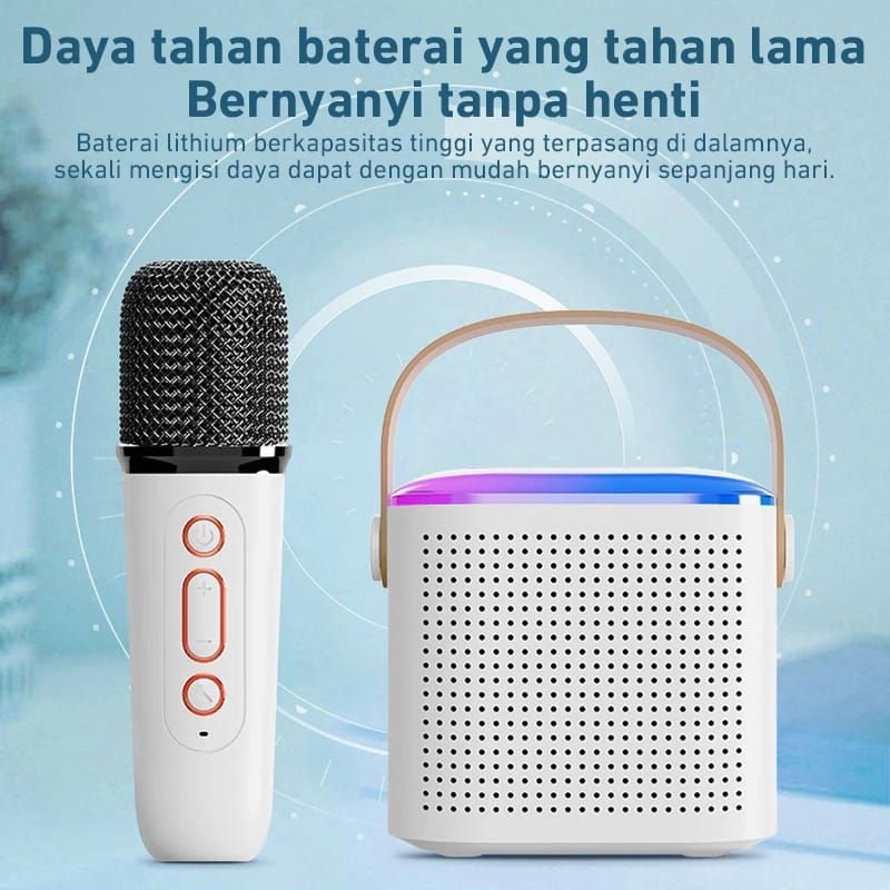 WALUHSHOP 1 bluetooth speaker karaoke speaker bluetooth mic speaker mini 1 MIC  Wireless