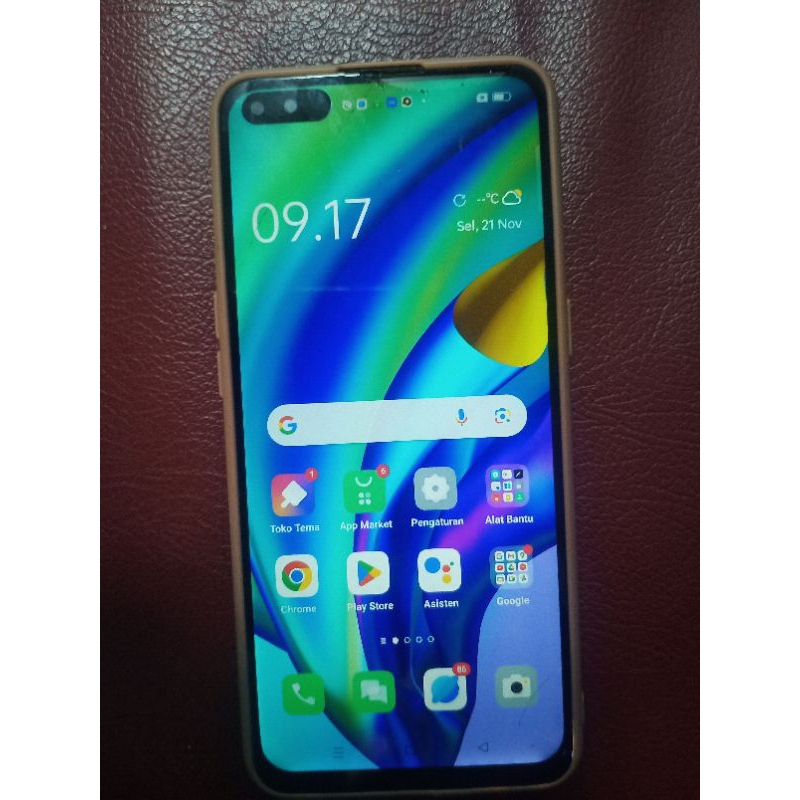 oppo reno 4f 8+5/128 minus lcd lokal retak