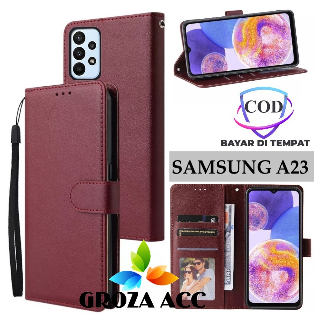 Flip Case SAMSUNG A23 Case Wallet Kulit Casing Dompet Case Wallet Leather Flip Case SAMSUNG A23 Casi