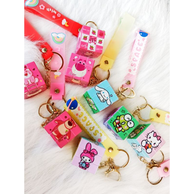 Gantungan kunci / Ganci rubik sanrio kuromi cinnamoroll melody keroppi dan Lotso