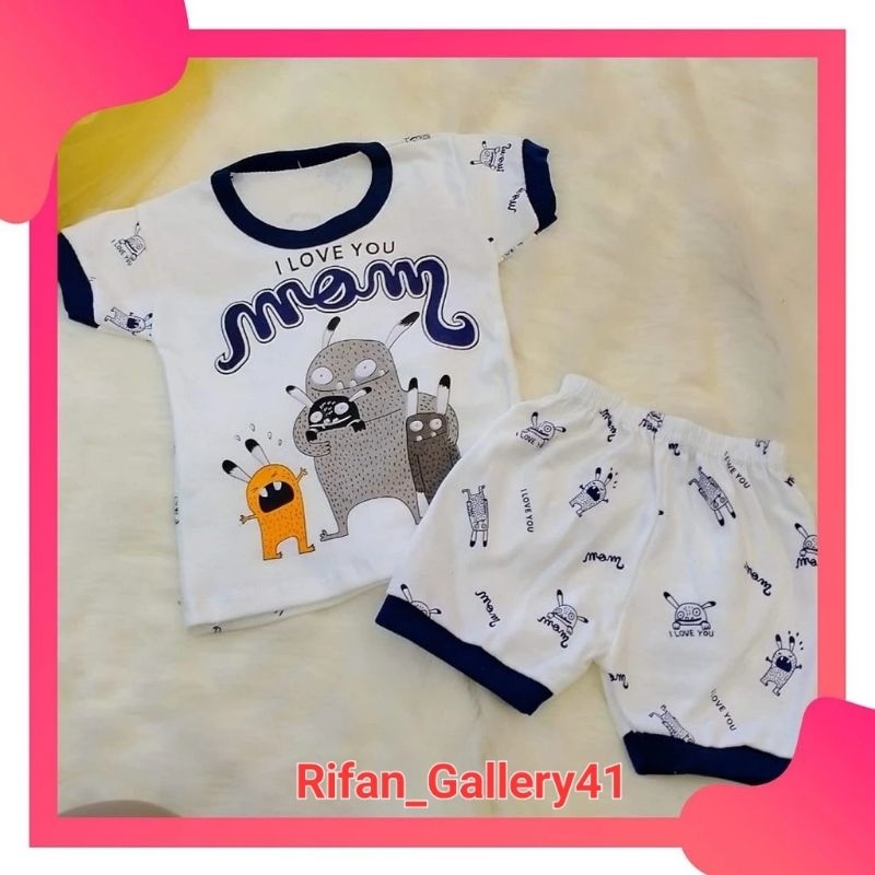 (SNI)SETELAN BAJU BAYI ENRICA UK 2-12BULAN/SETELAN BAJU BAYI PREMIUM/SETELAN BAJU ANAK BAYI MEREK EN