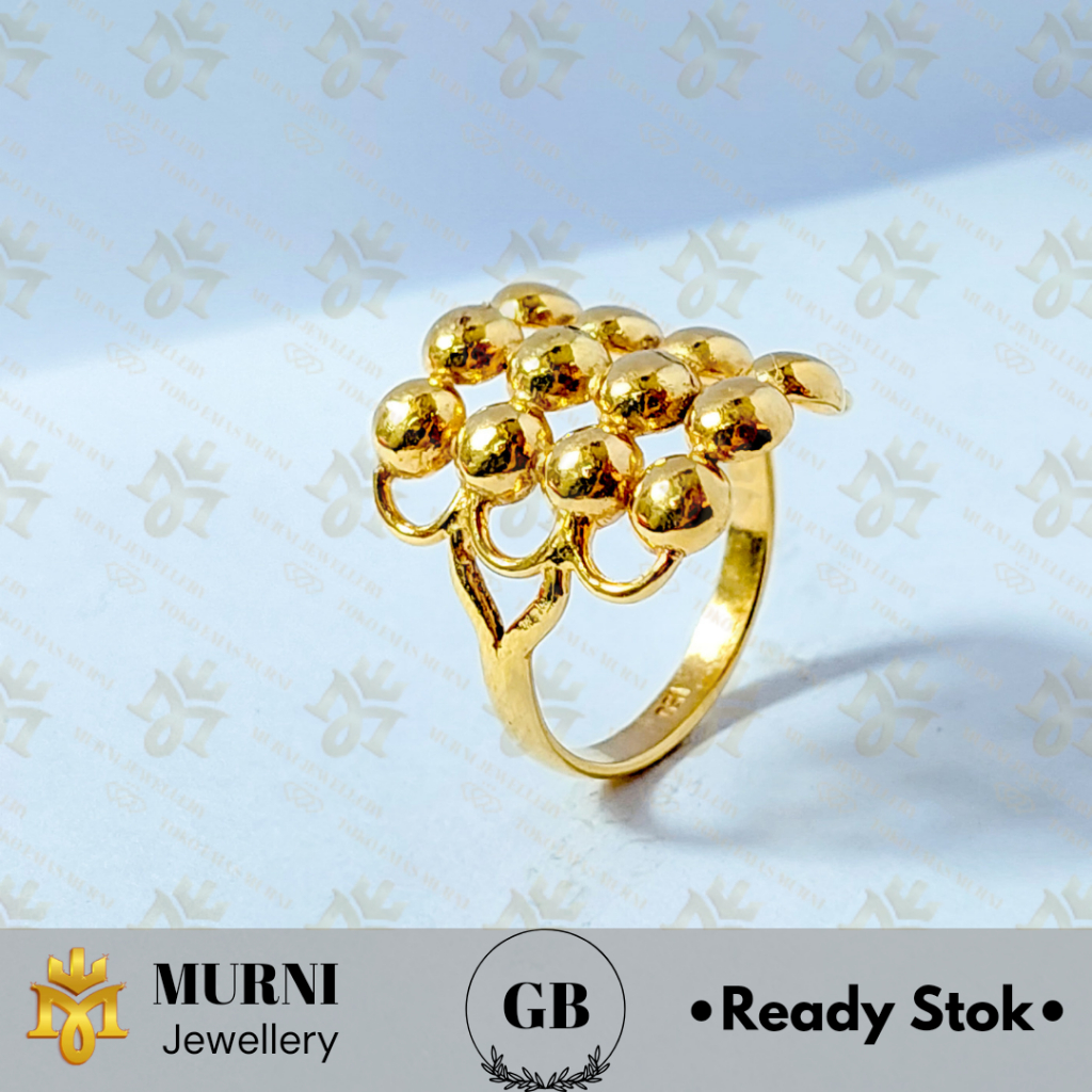 Cincin Emas Muda Asli GB/G150 Model Dubai Bola - Toko Emas Murni