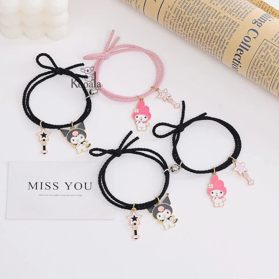 Gelang Bestie Couple Sahabat Cinta 2 Orang Kekasih Pasangan Karakter