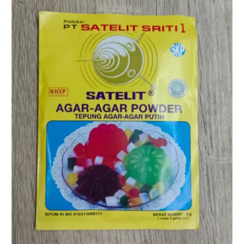 

SATELIT AGAR-AGAR POWDER BERAT 9 GR/Tepung Agar agar putih 9 gr