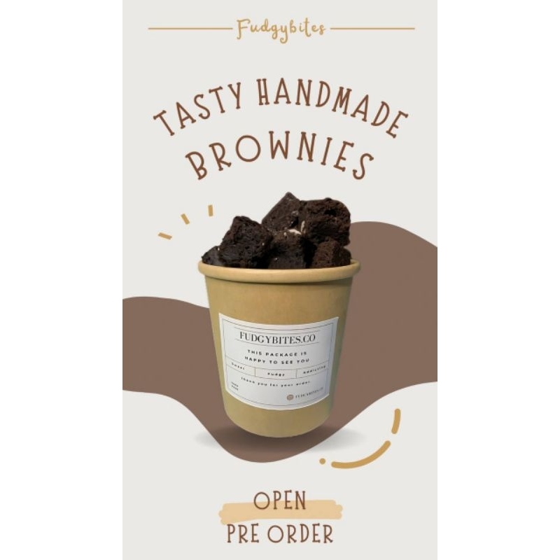 

Brownies Bucket - Fudgy Brownies 16oz