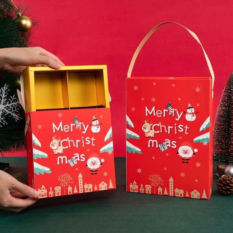 

(KK75/76) Kotak kue/Cookie natal sekat 4 dan 6