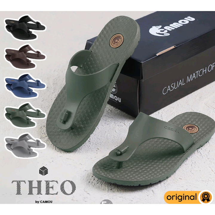 Sandal Jepit Pria Camou - camou theo semeru - sandal full Karet - sandal anti Slip - sandal terbaru