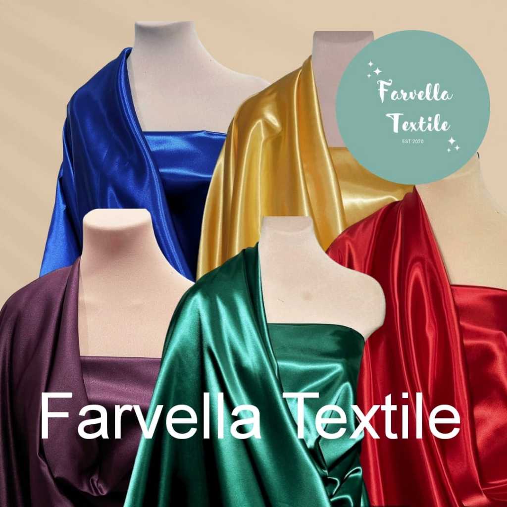 BAHAN KAIN PER 1 meter Kain SATIN SILK / SATEEN SUTRA PREMIUM