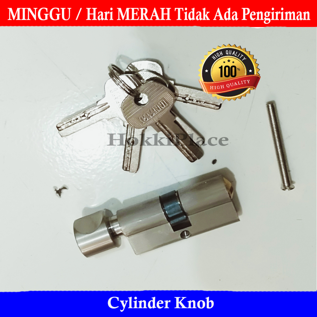 Cylinder Knob Putar 60mm Besar Computer Key Silinder Knob Cilinder Kunci Pintu Knob