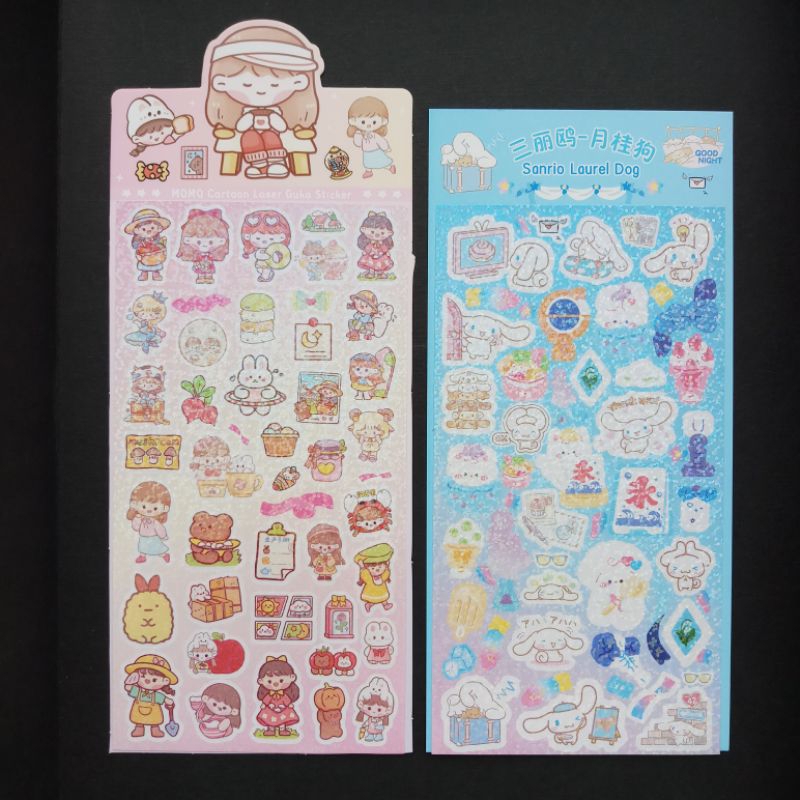 

stiker anak hologram momo sanrio 1 pcs 17x9cm