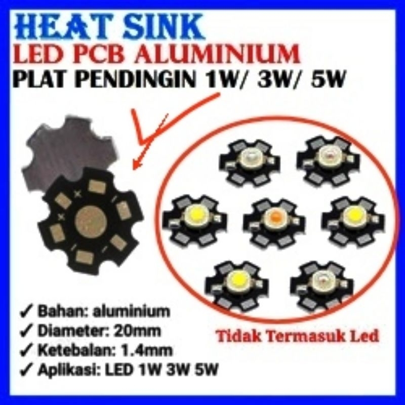 Heat Sink Pendingin PCB LED HPL 1 watt 3 watt 5 watt Multi fungsi Universal