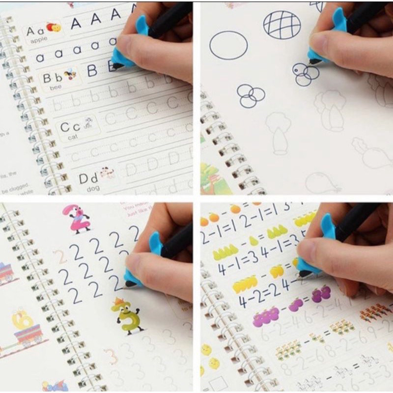 SANK Magic Practice Book 1 SET ISI 4 Buku Sank Magic Buku Belajar Anak + Pulpen