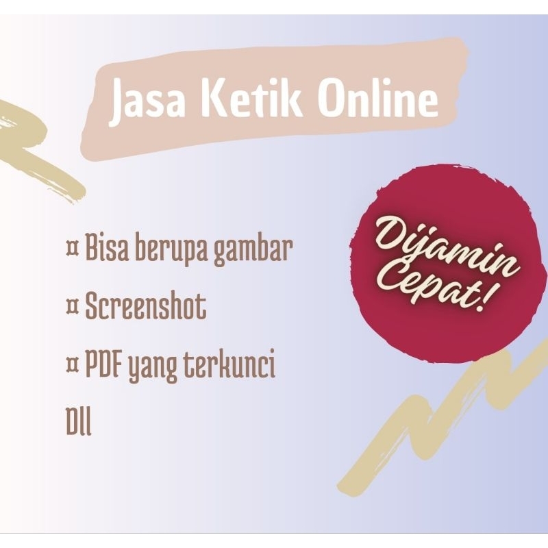 Jasa Ketik Online Cepat