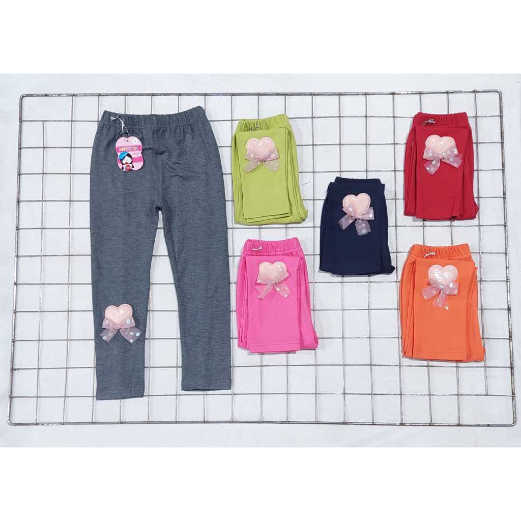 (PAKET HEMAT ISI 3 PCS) LEGGING ANAK PEREMPUAN/LEGGING ANAK CEWEK,LEGGING IMPORT APLIKASI 3-12 TAHUN