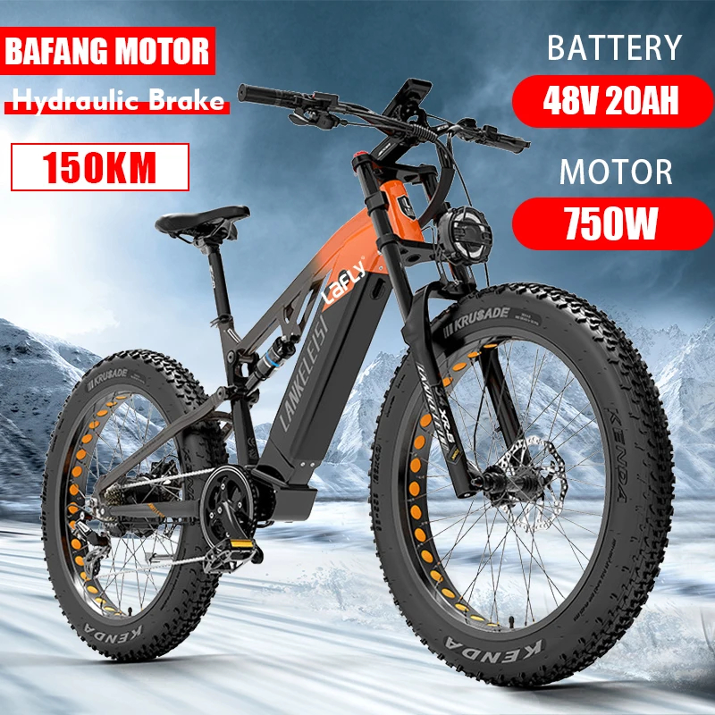 Sepeda Listrik MTB BAFANG 750W 26x4 Inch 48V 20Ah Lankeleisi RV800 Plus