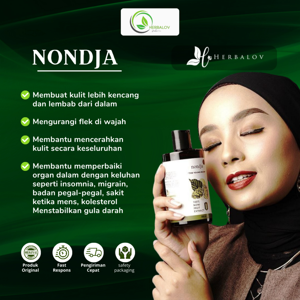 

Nondja Herbalov Sari Mengkudu | Noni extract | Penurun kolesterol Ekstrak Mengkudu supplemen kulit