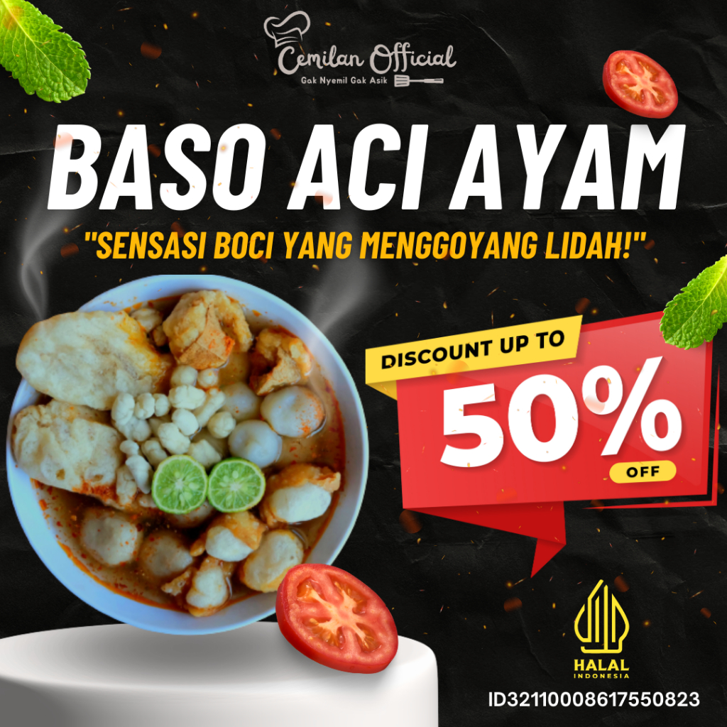 Boci Baso Bakso Aci Ayam Suwir Pedas Instan Khas Tasikmalaya