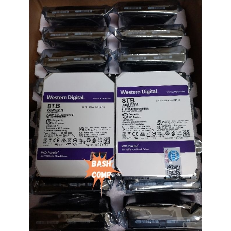 Hardisk 3TB/4TB/6TB/8TB WD Purple Surveillance Sata 3.5 HDD Internal For CCTV DVR CAMERA