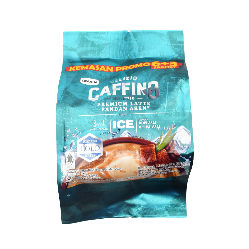 

Kopi Instant 3in1 DELIZIO CAFFINO Ice Chocomalt Pandan Aren isi 9