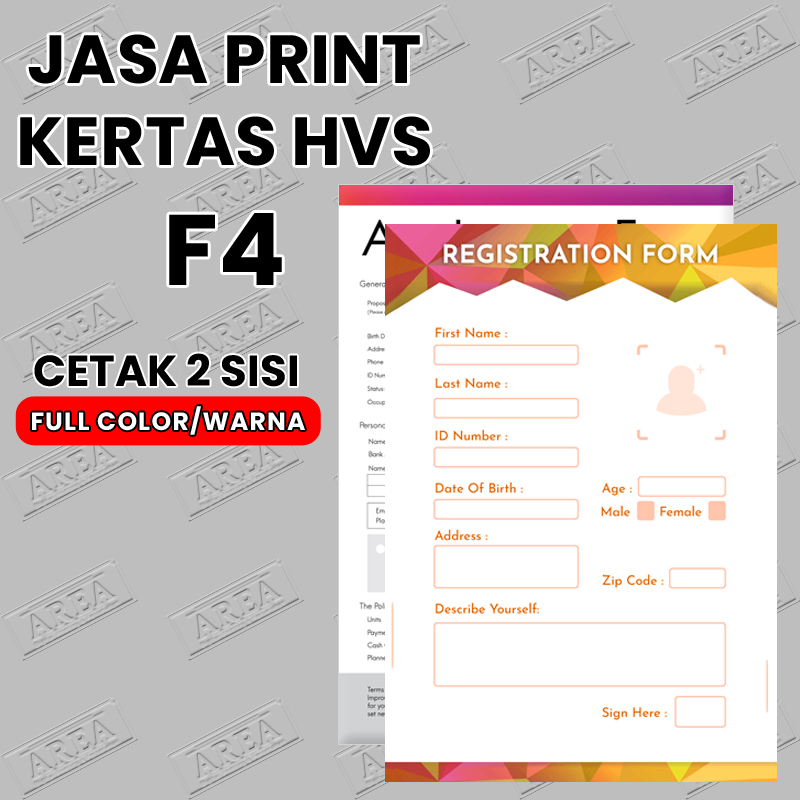 

Print Kertas HVS F4 Full Color/Warna 2 Sisi (Bolak Balik)