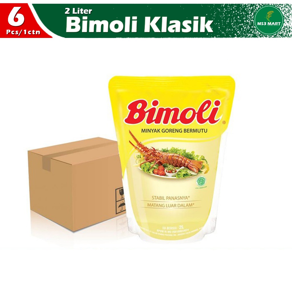 

Bimoli Klasik 2 Liter Pouch 1 Carton Dus Box Isi 6 Pcs - MS3 Mart