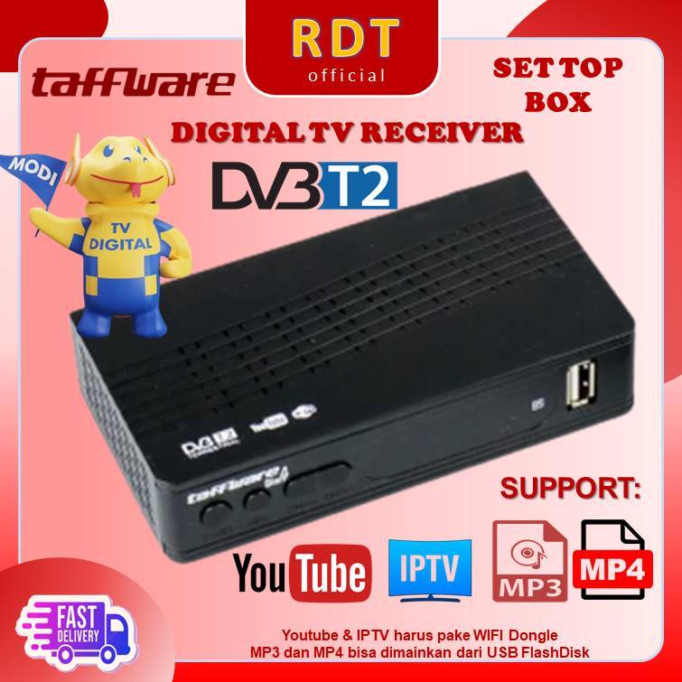 STB Set Top Box TV Digital Receiver TAFFWARE Bien4 DVBT2 Terrestrial