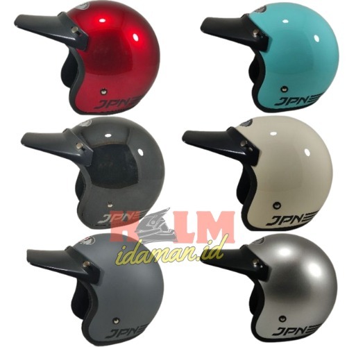 HELM RETRO JPN ARC FULL LEHER SOLID ORIGINAL STANDARD SNI