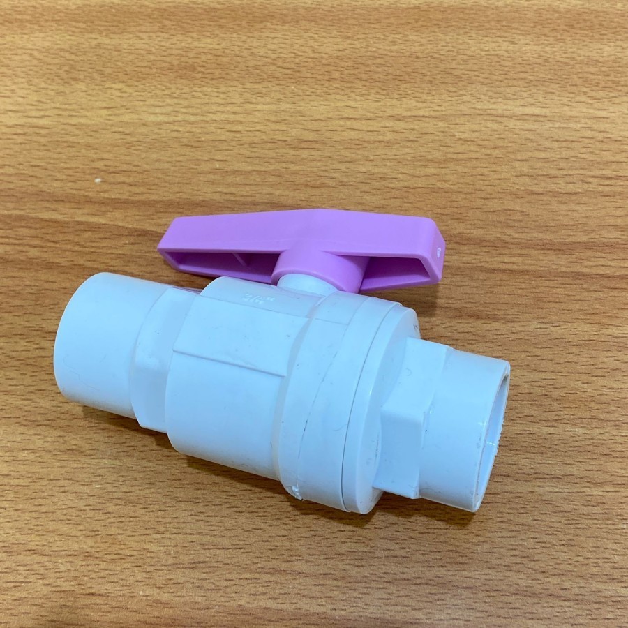 STOP KRAN PLASTIK 1/2" 3/4" / BALL VALVE PVC TEBAL / STOP KRAN AIR PLASTIK