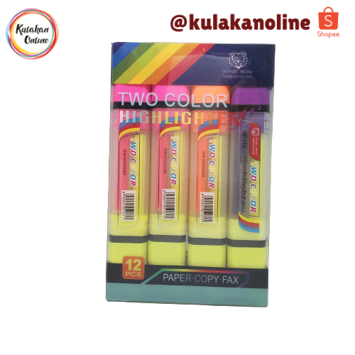 

Highlighter Two Color / Stabilo 2 Sisi Warna Safari Sf-112
