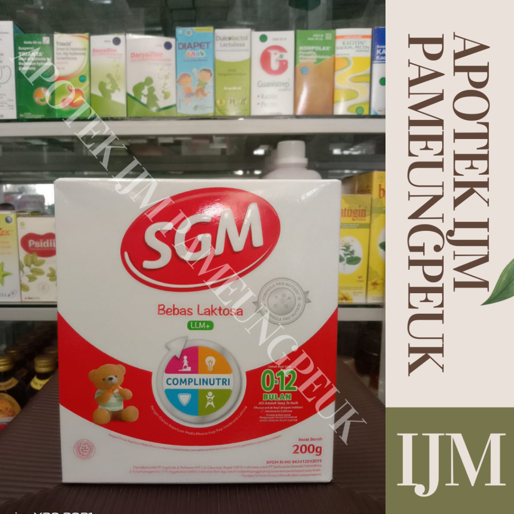 SGM LLM+ Bebas Laktosa Bayi 0-12bulan (Box 200/400gr) - SGM Low Lactose Susu Formula Khusus Bayi Dia