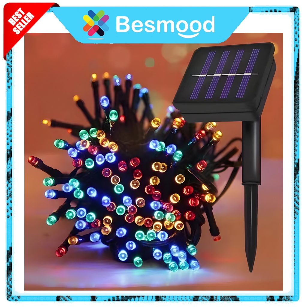 Besmood Lampu natal led dekor solar tanpa listrik visalux
