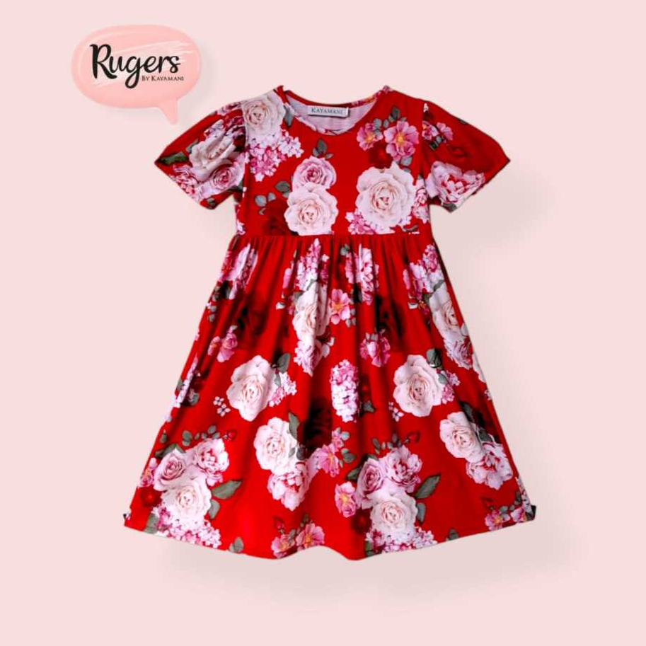 Rugers By Kayamani - Dress Anak Perempuan - Red Rose