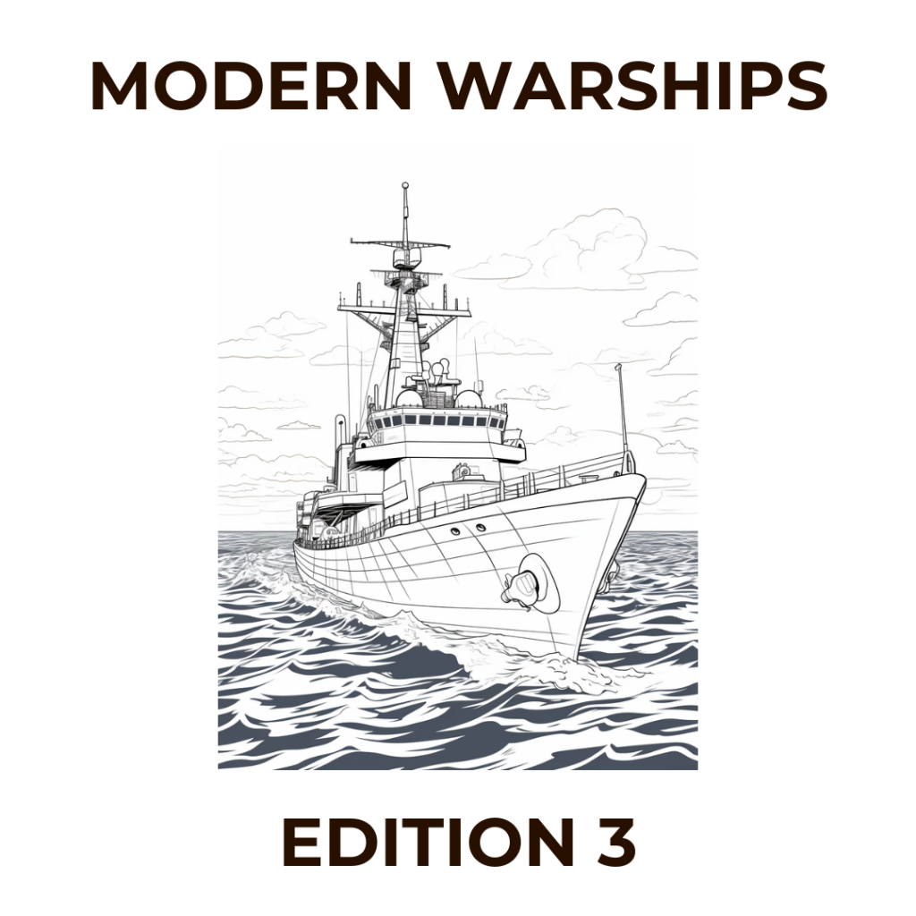 

Halaman Mewarnai Tema Kapal Perang Moderen Edisi 3 File Digital