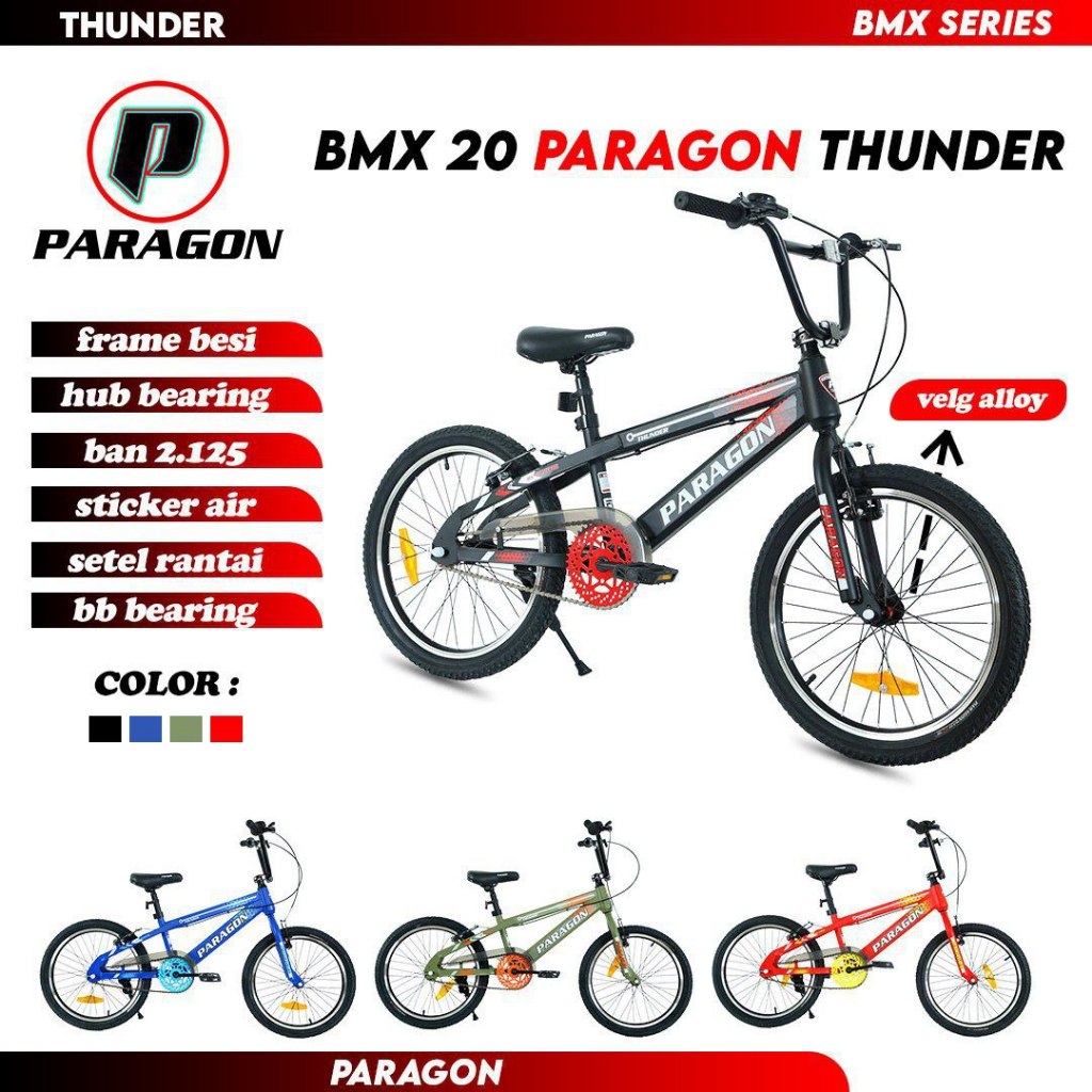 SEPEDA ANAK BMX 20 INCH PARAGON THUNDER BAN 2.125 VELG ALLOY