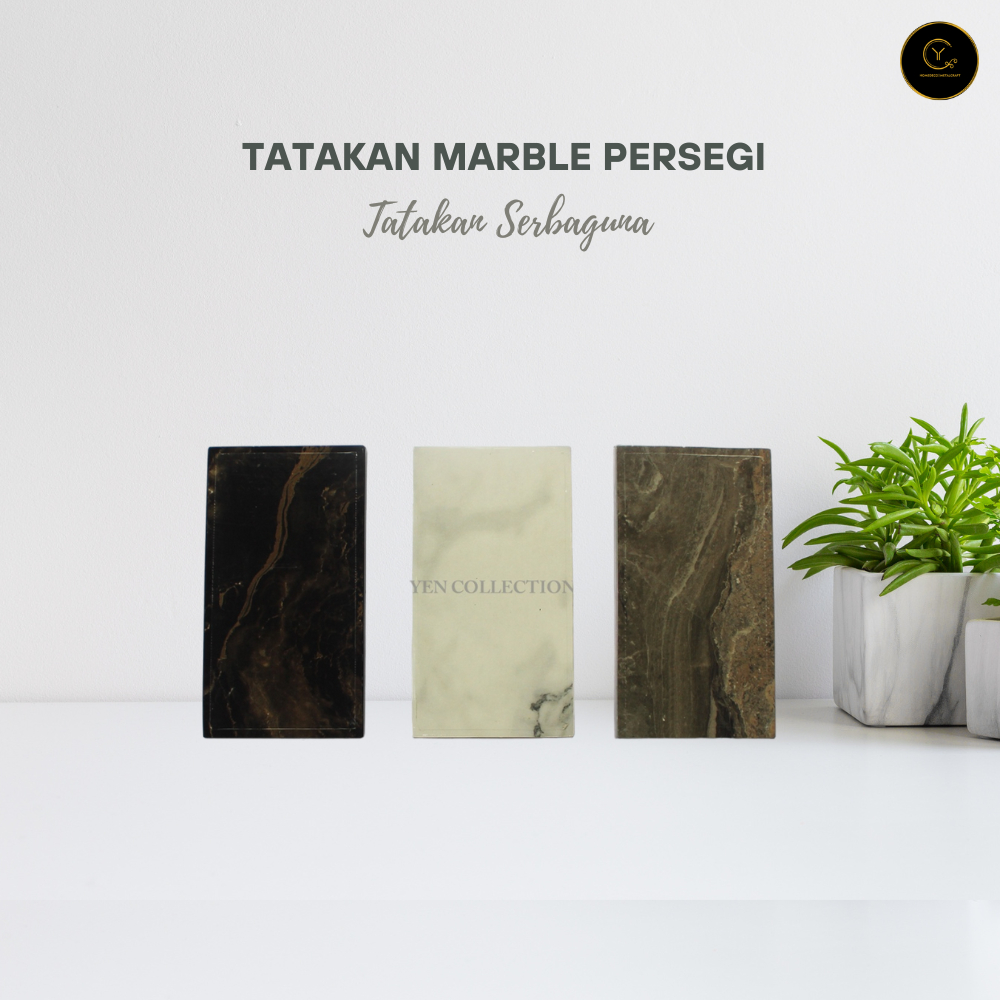 Yen Tatakan Marble Persegi Tatakan Kue Tatakan Serbaguna