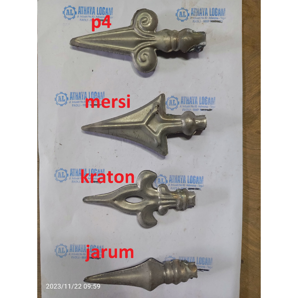 Tombak pengaman pintu pagar besi plat kecil tombak gerbang ornamen dan aksesoris pagar besi tempa