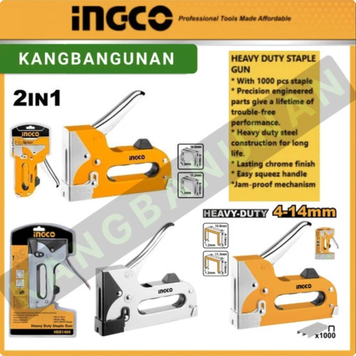 

HSG1404 PAKU STAPLES HEKTER GUN TACKER TEMBAK MANUAL INDUSTRIAL INGCO