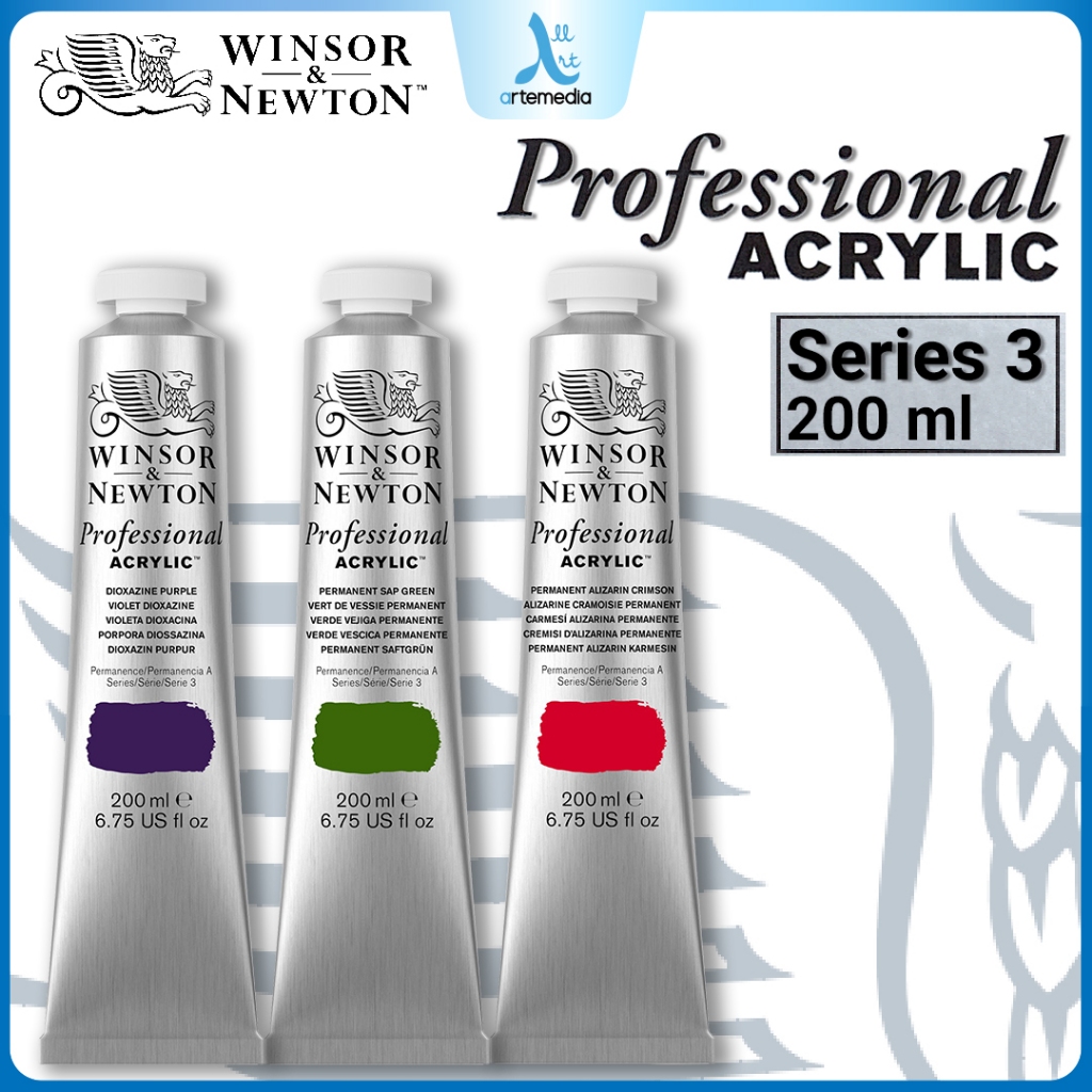 

Winsor & Newton Professional Acrylic Paint 200ml Cat Akrilik Artist Grade Series 3