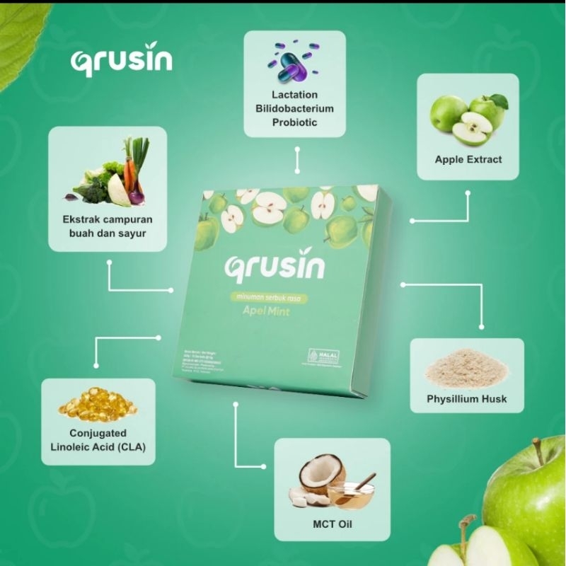 qrusin fiber drink 1 box isi 15 sachet fyberfyt